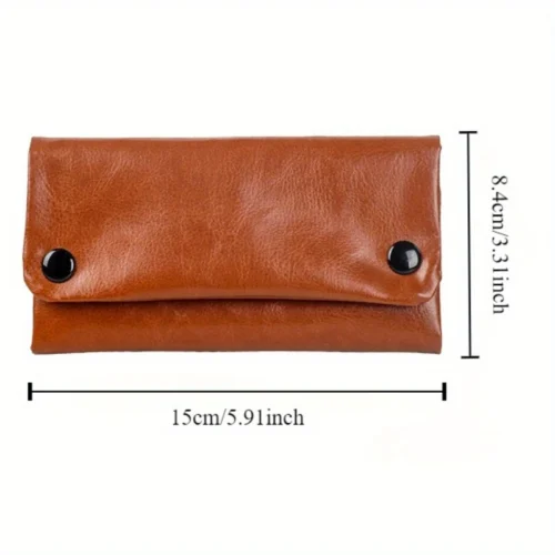 Pochette tabacco finta pelle vintage NERO borsa multifunzione pulizia portatile