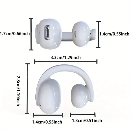 Mini auricolari wireless monouso NERI 30h HD chiamate musica lavoro sport