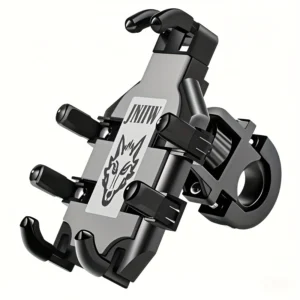 Supporto telefono moto nero PVC resistente rotante regolabile universale