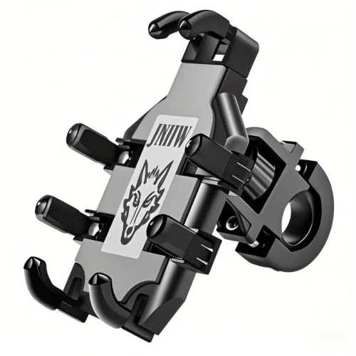 Supporto telefono moto nero PVC resistente rotante regolabile universale