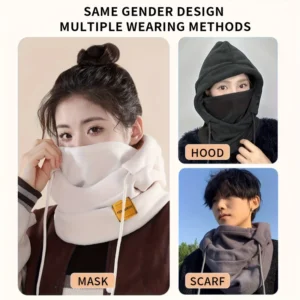 Passamontagna nero invernale antivento 4in1 copricollo moto sci unisex lavabile