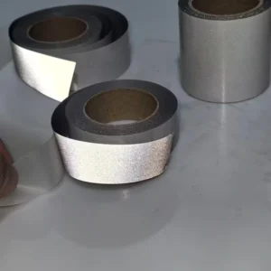 Rullo Nastro Riflettente Alta Visibilità 2cmx1m Argentato Tessuto Sicurezza