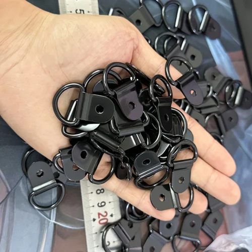 10pz ancoraggi cinghie metallo anello D acciaio inox fissaggio carichi