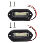 2pz luci targa 6LED bianca 12-24V camion SUV RV barche luci complementari