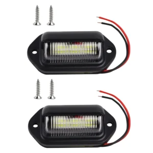 2pz luci targa 6LED bianca 12-24V camion SUV RV barche luci complementari