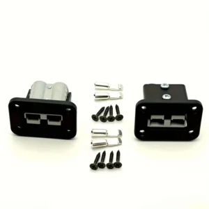 Kit connessione batteria 12V 50A 4 terminali rame argentato gomma supporto