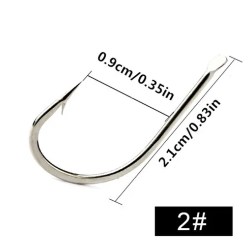 100pz FTK ganci capovolti 9mm inox alta tenuta pesca acqua dolce salata