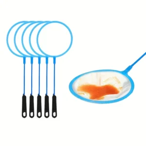 5pz mini reti pesca pvc blu alta densità pulizia mare pesce piscina