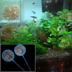 5pz mini reti pesca pvc blu alta densità pulizia mare pesce piscina