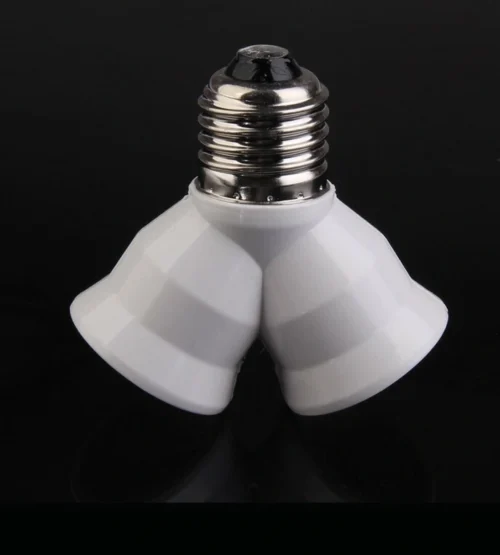 Adattatore Portalampada Lampadina E27 Sdoppiatore Doppio Attacco Lampada 985