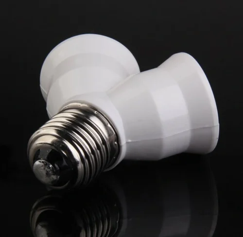 Adattatore Portalampada Lampadina E27 Sdoppiatore Doppio Attacco Lampada 985