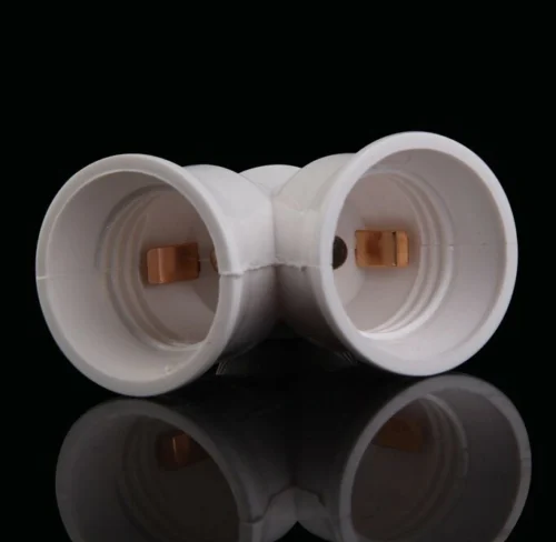 Adattatore Portalampada Lampadina E27 Sdoppiatore Doppio Attacco Lampada 985