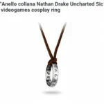 Anello collana Nathan Drake Uncharted Sic videogames cosplay ring