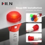 1X Terminale a Filo in Plastica 10mm Indicatore LED 12V 24V 10MM rosso