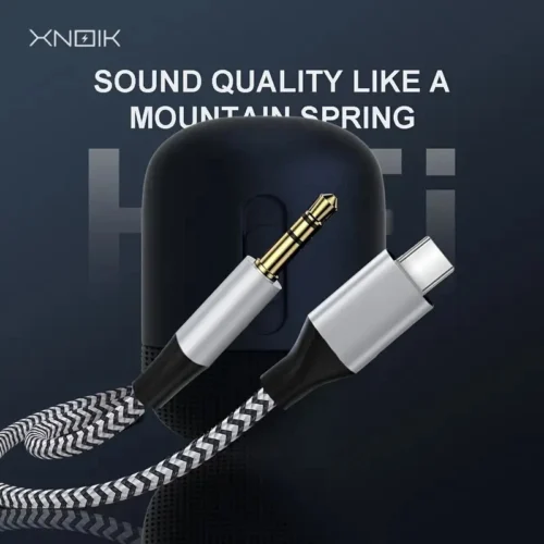 CAVO ADATTATORE TRECCIA DI NYLON ORO DA USB-C A JACK 3.5 CAVO 1M PER AUTO