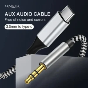 CAVO ADATTATORE TRECCIA DI NYLON ORO DA USB-C A JACK 3.5 CAVO 1M PER AUTO