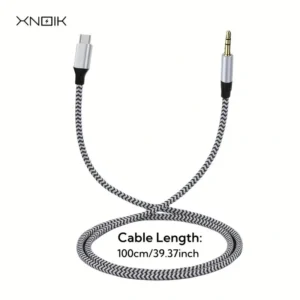 CAVO ADATTATORE TRECCIA DI NYLON ORO DA USB-C A JACK 3.5 CAVO 1M PER AUTO
