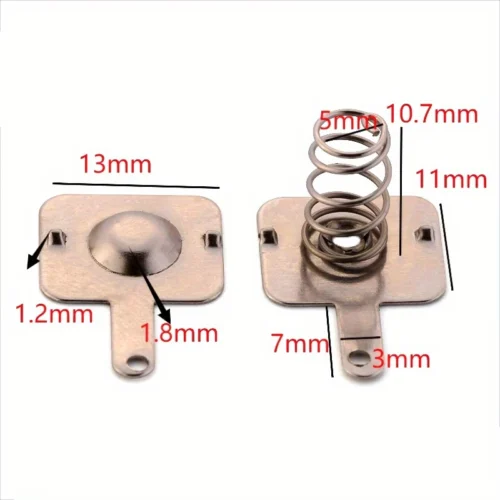 5 coppie Contatto a Molla per Batteria 18650 Positivo e Negativo Monobipolare