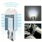Lampadine 12V W5W LED T10 COB In Vetro Luce Bianca A 6000K Targa - 2 PEZZI