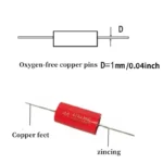 Condensatore MKP Axiale per Audio e Adatto per Crossover Altoparlanti 2.2UF 250V