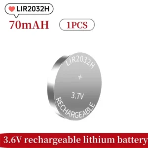 1Pz Batteria a Bottone LIR2032H 70mAh Ricaricabile al Litio Chiavi Auto