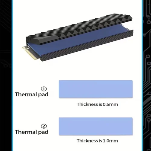 Dissipatore Termico M.2 2280 NVMe SSD Alluminio Doppia Faccia con Pad Raffredda