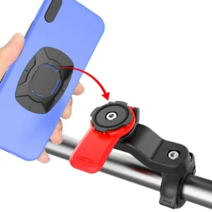 Supporto Smartphone Manubrio Moto Bici Universale 360° Staccabile BLU