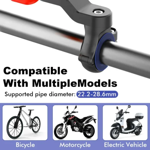 Supporto Smartphone Manubrio Moto Bici Universale 360° Staccabile BLU