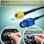 Cavo Antenna GPS SMA Maschio a Fakra C Blu 15cm per Autoradio Navigatore