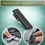 Adattatore USB-C Magnetico per Surface 45W PD Pro Laptop Go Ricarica
