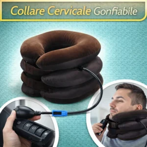 Collare Cervicale Gonfiabile per Trazione Collo Spalle Uso Domestico