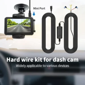 Kit Cablaggio Dashcam USB-C Hardwire 12-24V 5V 3A Monitor Parcheggio