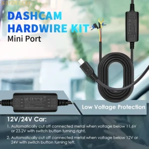 Kit Cablaggio Dashcam USB-C Hardwire 12-24V 5V 3A Monitor Parcheggio