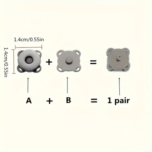 8 Paia Bottoni Magnetici da Cucire 14mm per Borse Cucito Fai Da Te