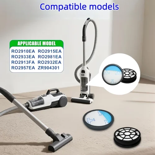 3 Filtri Ricambio Aspirapolvere Rowenta Swift Power Cyclone RO2910 RO2957