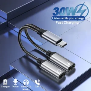 Adattatore USB-C Audio e Ricarica Sdoppiatore Cuffie Tipo C Galaxy