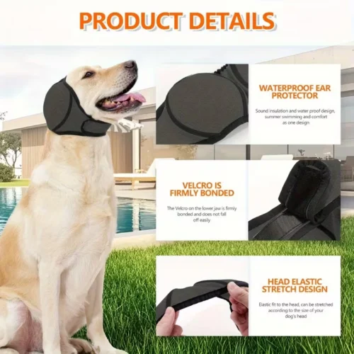 Cuffie Antirumore per Cani Regolabili Cappuccio Calmante Taglia M