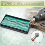 Set 30 Frese Diamantate 3mm per Dremel Incisione Lucidatura con Box