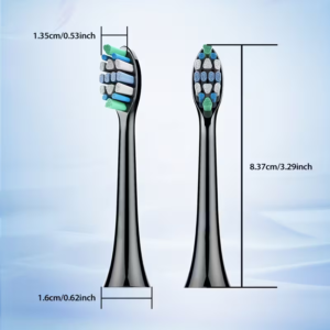 4 Testine di ricambio nere spazzolino elettrico per Philips pulizia denti - immagine 3