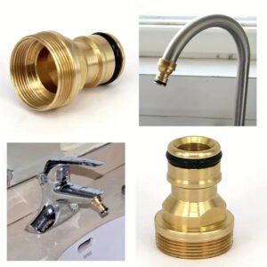 ADATTATORE UGELLO IN OTTONE UNIVERSALE RUBINETTO FONTANA CUCINA GIARDINO - immagine 4
