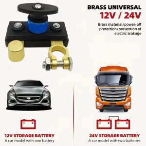 staccabatteria auto Interruttore di Spegnimento Negativo 12-24V 12v 24v batteria - immagine 3