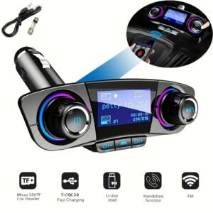 Trasmettitore FM per auto Adattatore per lettore MP3 Caricatore vivavoce - immagine 3