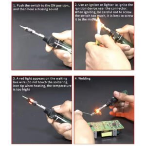 Saldatore a gas saldatura portatile senza batteria per elettronica - immagine 4