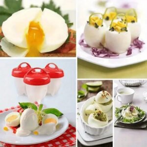 Cuoci uova in silicone antiaderenti uova sode cucina coppette - immagine 4