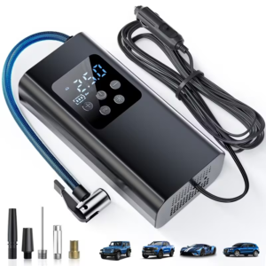 gonfiatore digitale pneumatici Pompa elettrica portatile per auto accendisigari - immagine 5