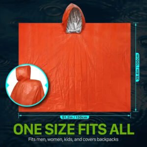 Impermeabile di Emergenza poncho Vento Rapida asciugatura unisex Calore - immagine 1