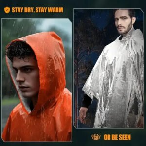 Impermeabile di Emergenza poncho Vento Rapida asciugatura unisex Calore - immagine 3