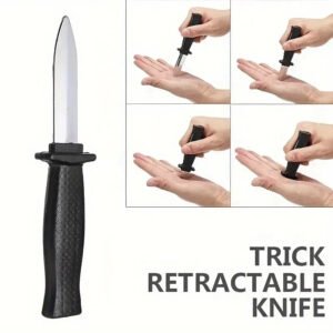 COLTELLO CON LAMA RETRATTILE TRUCCHI MAGICI LAMA FINTA INTRATTENIMENTO SCHERZI - immagine 1