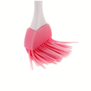 3PZ PENNELLO DA CUCINA IN SILICONE PENNELLO DA PASTICCERIA MULTIFUNZIONALE ROSA - immagine 3