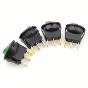 12 Interruttori a Lame Cambia Colore LED 12V 20A 3-Pin Auto Moto on-off - immagine 3